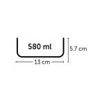 Hranitor Inox cu Suport Colivie, 13 cm/ 580 ml (Accesorii - Pasari)