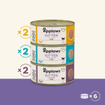 Hrana umeda pisici, Applaws Cat Junior Cu Pui, Ton & Sardine, Multipack Conserve, 6 x 70 g (Hrana Umeda - Pisici)