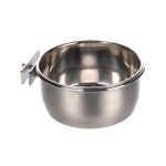 Hranitor Inox cu Suport Colivie, 13 cm/ 580 ml (Accesorii - Pasari)