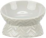 Trixie castron ceramic ridicat ergonomic, taupe deschis, 0.15 L/ 13 cm (Castroane)