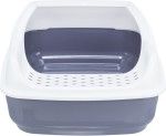 Litiera Trixie Delio, cu rama, 38x20x50 cm, gri/ alb 40397