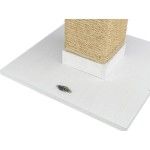 Trixie Sisal Plat cu Stalp Be Nordic Iben, 34 x 34 x 60 cm, Alb, 44744