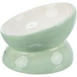 Trixie, castron ceramic ridicat ergonomic, verde, 0.15 L/ 13 cm (Castroane)
