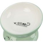 Trixie, castron ceramic ridicat ergonomic, verde, 0.15 L/ 13 cm (Castroane)