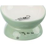 Trixie, castron ceramic ridicat ergonomic, verde, 0.15 L/ 13 cm (Castroane)
