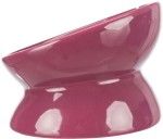 Trixie, castron ceramic ridicat ergonomic, bordo, 0.15 L/ 13 cm (Castroane)