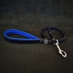 Bestia Lesa Bijou, Piele Naturala, 110 cm/2 cm, Negru/ Albastru (Lese)