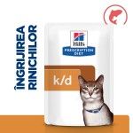 Hill's Prescription Diet Feline K/D Salmon, 85 g - rinichi