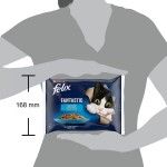 Felix Fantastic Multipack, Somon si Platica, 4 x 85 g (Hrana Umeda - Pisici)