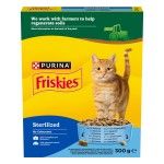 FRISKIES Adult, Pisica Sterilizata, Somon si Legume, 300 g (Hrana Uscata - Pisici)