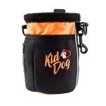 KidDog Gentuta Multifunctionala 3 in 1 pentru Recompense, cu Pungi Igienice, 17x11 cm, Portocaliu Neon/ Negru (Accesorii - Caini)