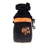 KidDog Gentuta Multifunctionala 3 in 1 pentru Recompense, cu Pungi Igienice, 17x11 cm, Portocaliu Neon/ Negru (Accesorii - Caini)