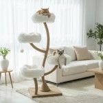 Ansamblu de joaca pisici, Meraki Home, Daisy Canopy, 58 x 58 x 162 cm