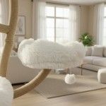Ansamblu de joaca pisici, Meraki Home, Daisy Canopy, 58 x 58 x 162 cm