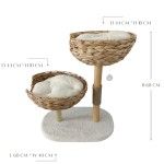 Ansamblu de joaca pisici, Meraki Home, Duo Nest, 60 x 40 x 68 cm