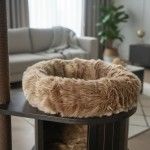 Ansamblu de joaca pisici, Meraki Home, Espresso Cloud Small, 65 x 45 x 119 cm