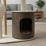 Ansamblu de joaca pisici, Meraki Home, Ivory Haven, 70 x 39 x 118 cm