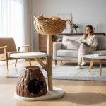 Ansamblu de joaca pisici, Meraki Home, Treebark Nest, 60 x 40 x 88 cm