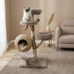 Ansamblu de joaca pisici, Meraki Home, Woodland Cocoon, 59 x 59 x 133 cm