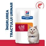 Hill's PD Feline C/D Multi Stress Somon, 85 g - ingrijire tract urinar