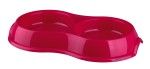Castron Dublu Plastic Antiderap 0.2 l/11 cm 24985 - rosu