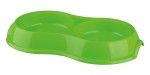 Castron Dublu Plastic Antiderap 0.2 l/11 cm 24985 - verde