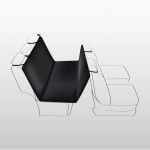 Husa Auto 1.40x1.45 m Negru/Maro 13233