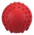 Jucarie Minge Cauciuc Natural 6 cm cu Sunet 34841 - rosu
