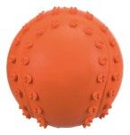 Jucarie Minge Cauciuc Natural 6 cm cu Sunet 34841 - portocaliu