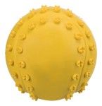 Jucarie Minge Cauciuc Natural 6 cm cu Sunet 34841 - galben