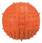Jucarie Minge Cauciuc Natural 9 cm cu Sunet 34842 - portocaliu