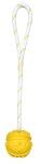 Jucarie Minge Cauciuc Natural cu Sfoara 7 cm/35 cm 33482 - galben
