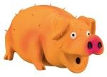 Jucarie Porc Latex cu Sunet Original 21 cm 35499 - portocaliu