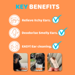 Servetele auriculare Dogslife cu Aloe vera, pachet x 50 buc