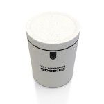 Recipient pentru recompense si hrana uscata din fibre de bambus Doctor Totolici, culoare Offwhite, 2L (Castroane)