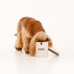 Recipient pentru recompense si hrana uscata din fibre de bambus Doctor Totolici, culoare Offwhite, 2L (Castroane)