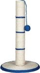 Sisal Plat cu Stalp si Jucarie H50 cm Diametru 31 cm 4309 - albastru