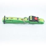 Zgarda Nylon Caini Mol Model Lime Green Click 25 mm x 45-70 cm
