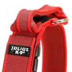 Zgarda K9 nylon cu maner, 50 mm, rosu