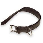 Zgarda K9 piele, 40 mm x 60 cm, neagra