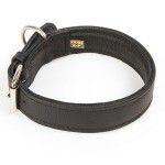 Zgarda K9 piele, 40 mm x 60 cm, neagra