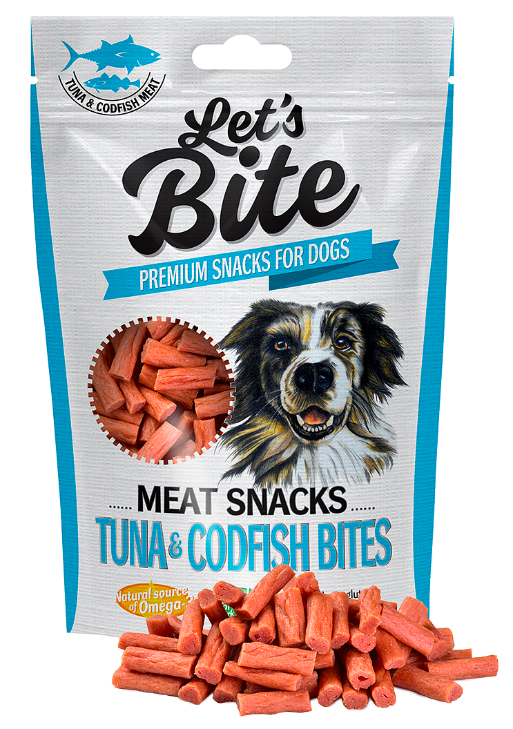Brit Let’s Bite Meat Snacks Tuna & Codfish Bites, 80 g