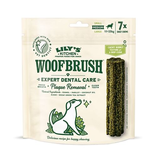 Lily’s Kitchen Woofbrush Medium Natural Dental Dog Chew 7 Pack 196g 196g imagine 2022