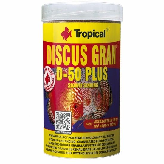 Discus Gran D-50 PLUS, Tropical Fish, 1000 ml/ 440 g