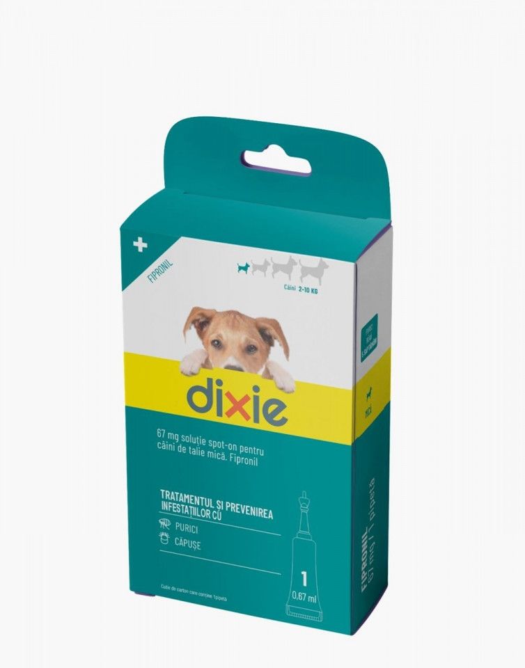 Solutie antiparazitara, Dixie Spot On Dog S, 0,67 ml x 1 pipeta