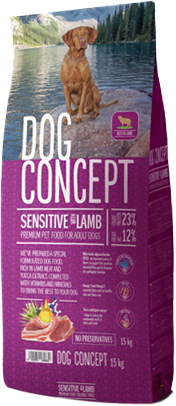 Hrana uscata caini, DOG CONCEPT Adult Sensitive, 15 kg