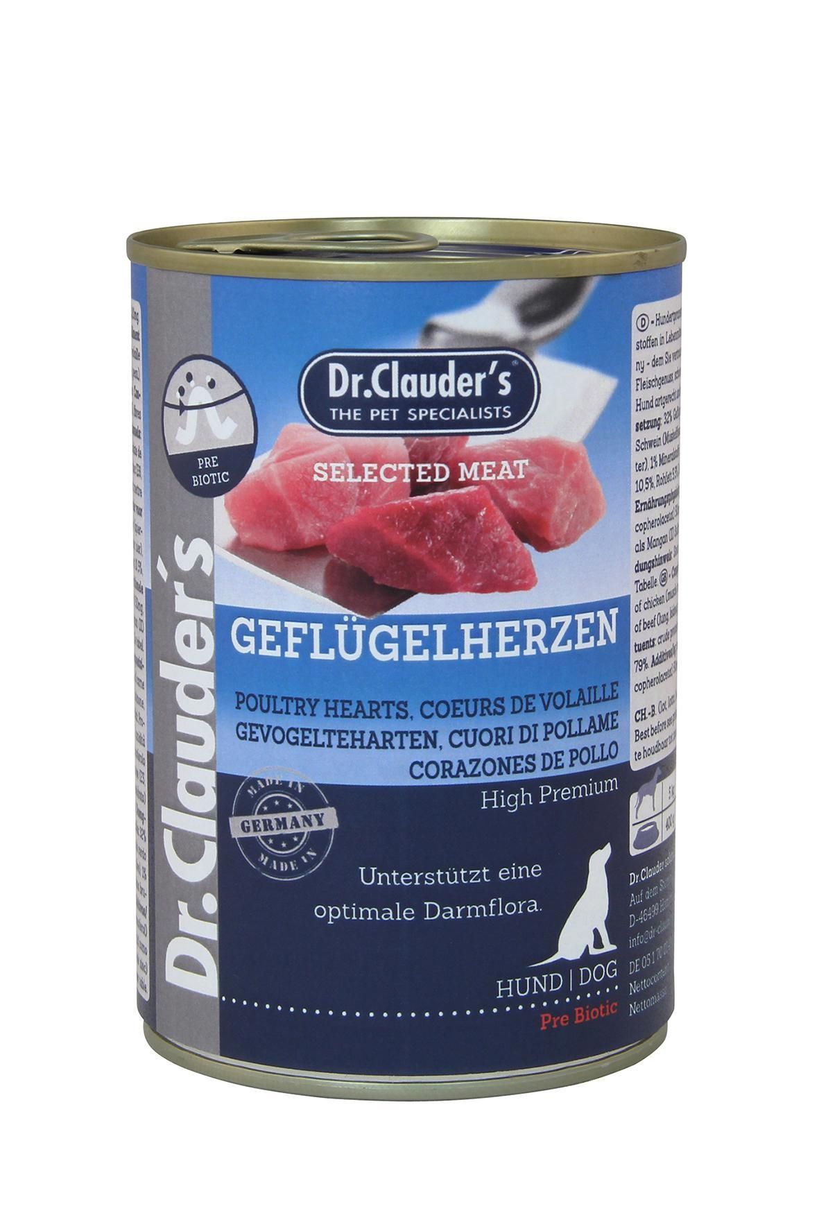 Dr. Clauder\'s Dog Selected Meat Inimi de Pui, 400 g