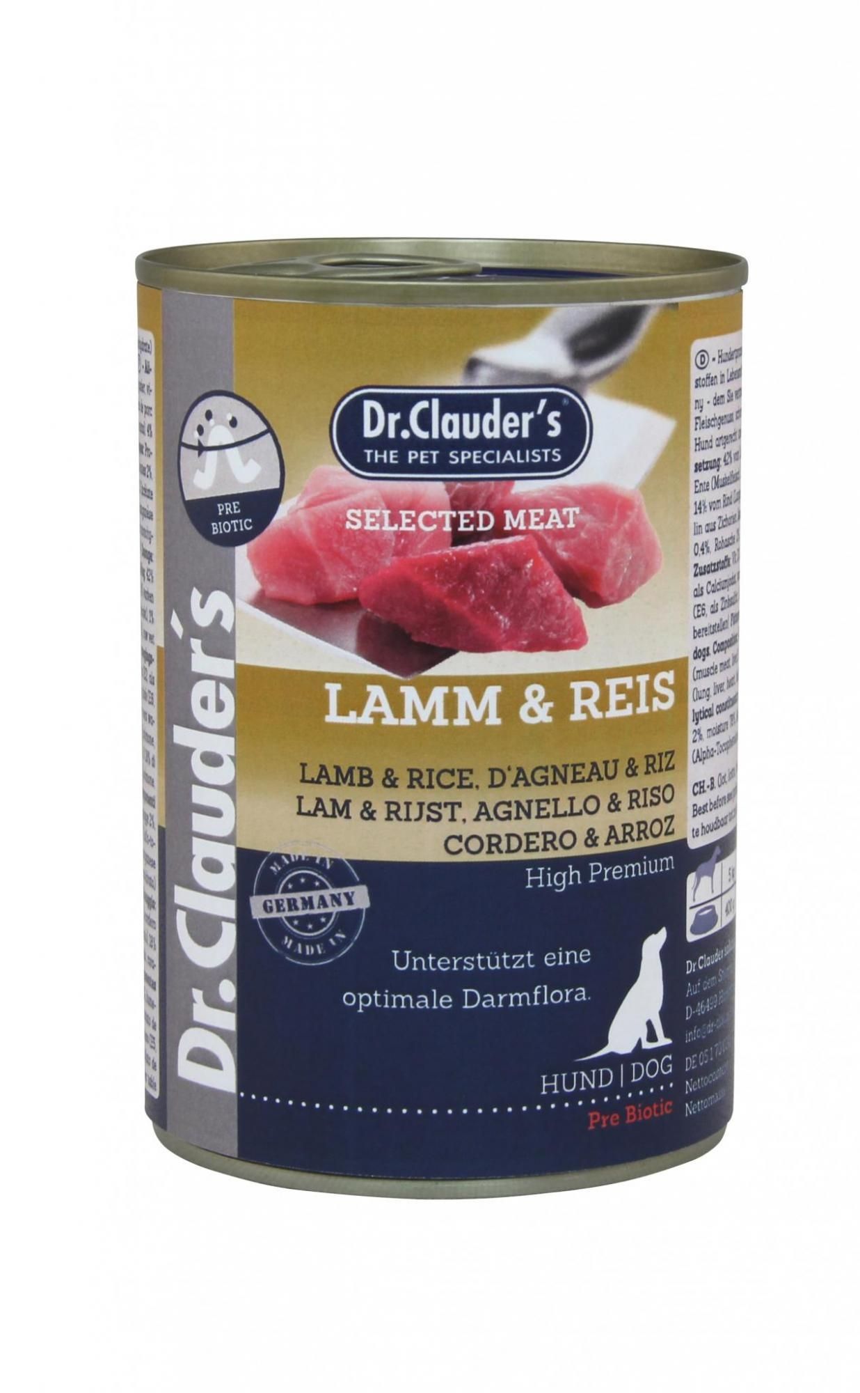 Dr. Clauder\'s Dog Selected Meat Miel & Orez, 400 g