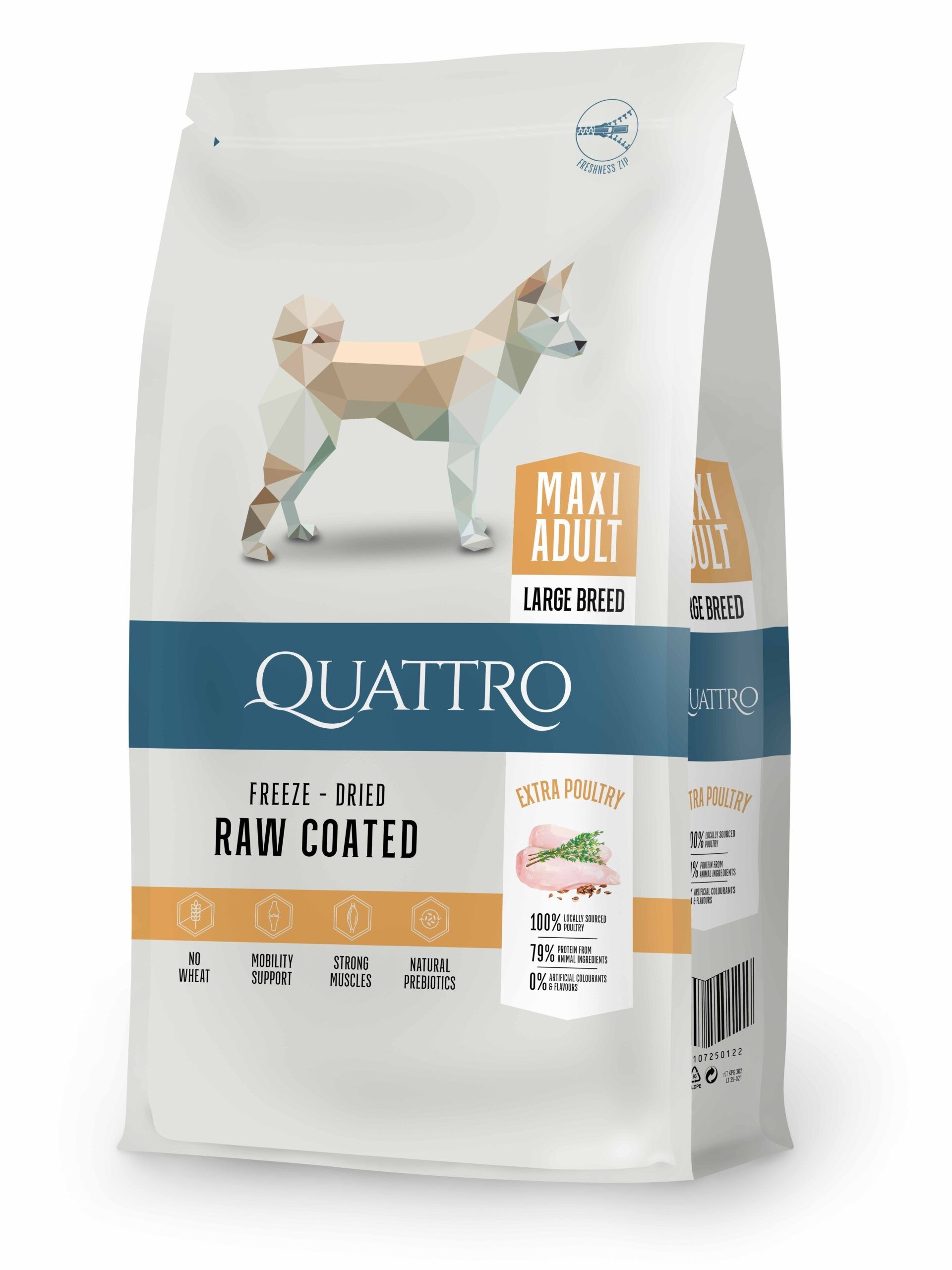 Hrana Uscata, QUATTRO Premium MAXI Adult, Carne De Pui, 12 Kg