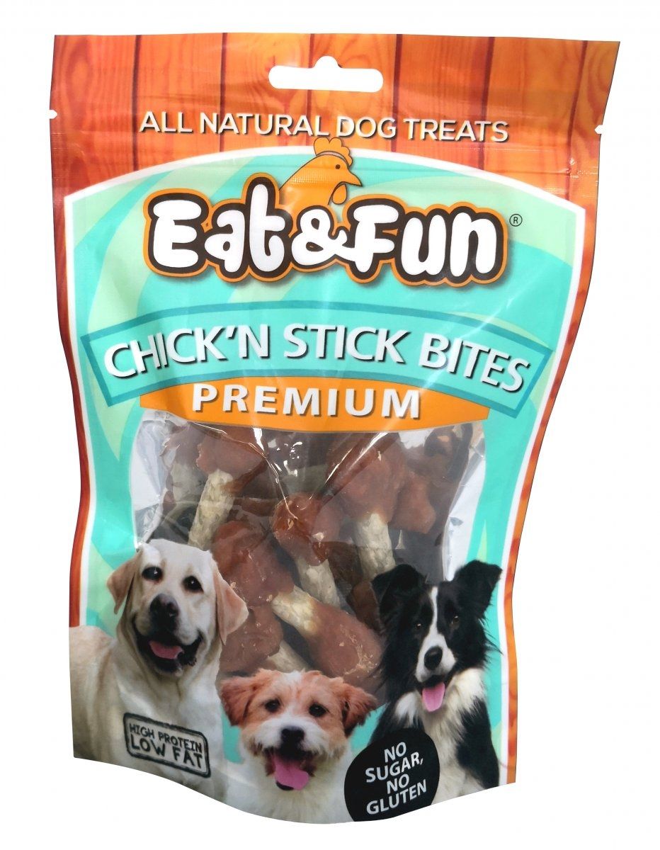 Recompense caini, Eat & Fun Chick\'N Stick Bites, 100 g